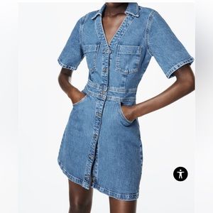 NWT Zara denim mini dress